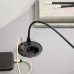 Powerdot Satellit PD12 - satellit, 1x CEE 7/4, RJ45, USB, svart