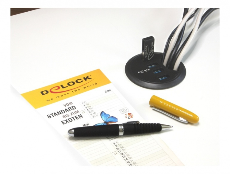 Delock In-Desk Hub 4 Port USB 3.0 Delock In-Desk Hub 4 Port USB 3.0