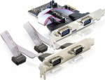 DeLOCK PCI-Express x1 kort, Seriell RS-232, 4xDB9ha
