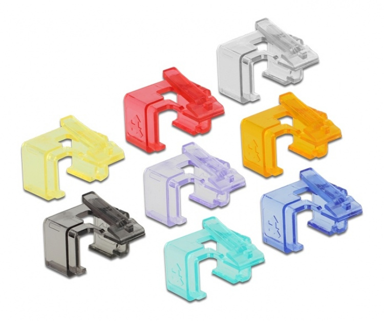 DeLOCK Reparerings clips för RJ45-kontakter, 16-pack, blandade färger