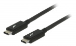 DeLOCK Thunderbolt 3 kabel, 20Gbps, 1m, Cypress E-marker, svart