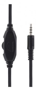 DELTACO over-ear headset med volymkontroll, 4-polig 3,5mm, svart DELTACO over-ear headset med volymkontroll, 4-polig 3,5mm, svart