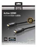 DELTACO PRIME aktiv HDMI-kabel, 10m, 4K 60Hz, Spectra, svart