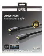 DELTACO PRIME aktiv HDMI-kabel, 20m, 4K 60Hz, Spectra, svart