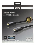 DELTACO PRIME aktiv HDMI-kabel, 5m, 4K 60Hz, Spectra, svart DELTACO PRIME aktiv HDMI-kabel, 5m, 4K 60Hz, Spectra, svart