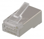 DELTACO RJ45 kontaktdon för patchkabel, Cat6a, skärmad, 20-pack