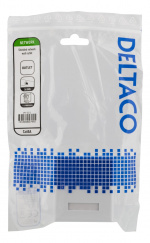 DELTACO skärmat vägguttag, utanpåliggande FTP 2xRJ45, Cat6A, vit