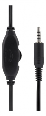 DELTACO Stereo Headset, 30mm element, 3,5mm minitele (4-polig), svart DELTACO Stereo Headset, 30mm element, 3,5mm minitele (4-polig), svart