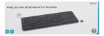 DELTACO Trådlöst mini tgb, Nordisk, touchpad, USB, svart