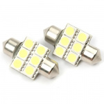 LED Spollampa, Sockel C5W, 6-LED 33mm (2-Pack) LED Spollampa, Sockel C5W, 6-LED 33mm (2-Pack)