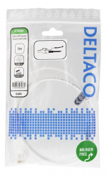 DELTACO U/UTP Cat6A patchkabel, 1m, 500MHz, låsbara kontakter, vit DELTACO U/UTP Cat6A patchkabel, 1m, 500MHz, låsbara kontakter, vit