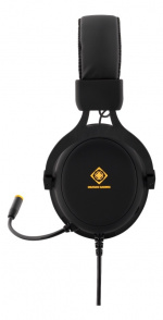 DELTACO GAMING Stereoheadset för gaming, 57mm element, LED-belysning, svart