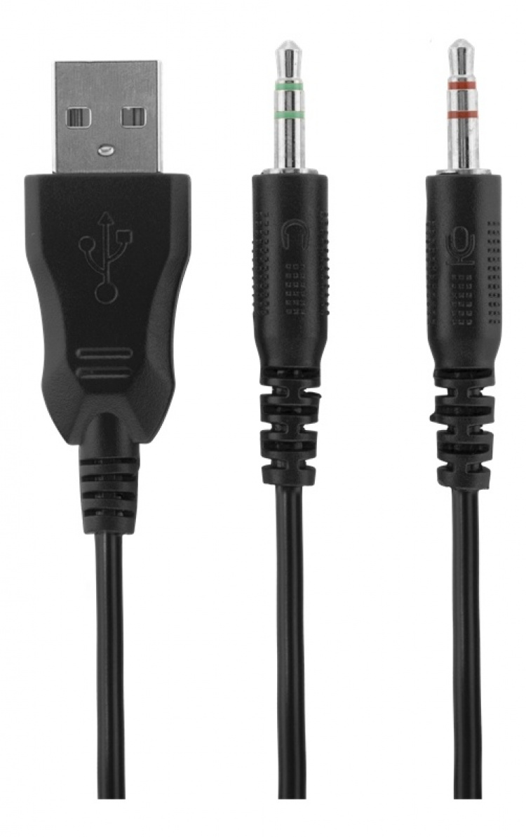 DELTACO GAMING Stereoheadset för gaming, 57mm element, LED-belysning, svart