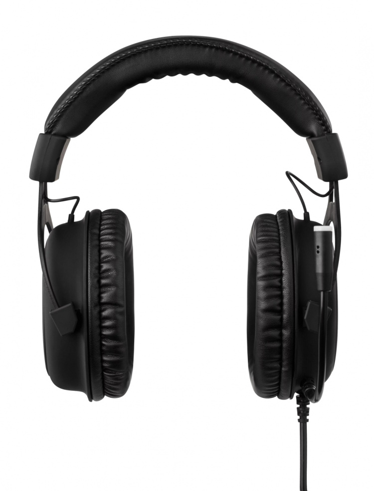 DELTACO GAMING Stereoheadset för gaming, 57mm element, LED-belysning, svart