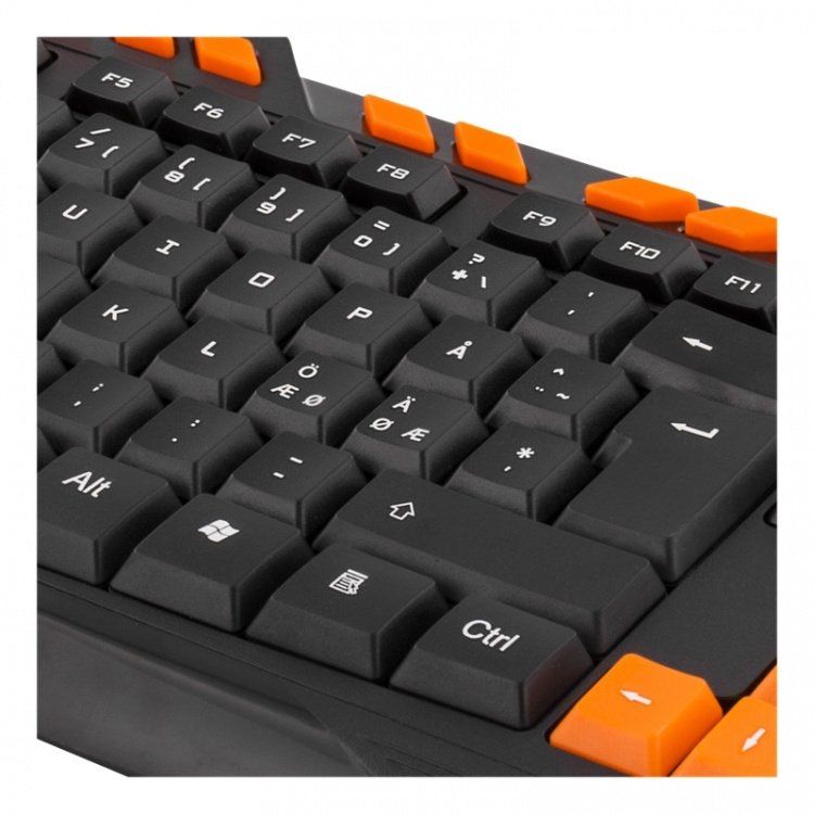 DELTACO GAMING tangentbord med anti-ghosting, USB, nordisk layout, svart/orange DELTACO GAMING tangentbord med anti-ghosting, USB, nordisk layout, svart/orange