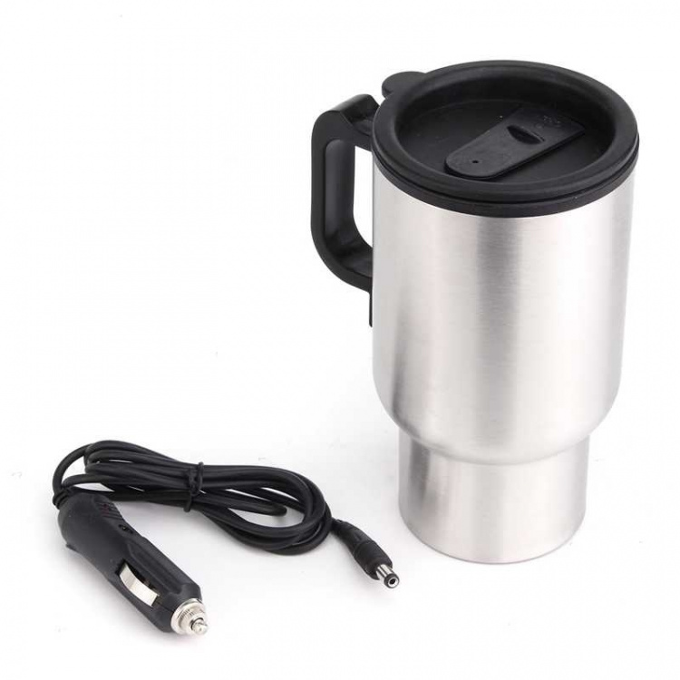 Kaffemugg med 12v-adapter för bil