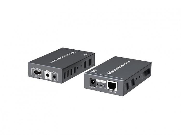 HDMI Förstärkare över Ethernet, 70m, PoE, HDBase T, svart HDMI Förstärkare över Ethernet, 70m, PoE, HDBase T, svart