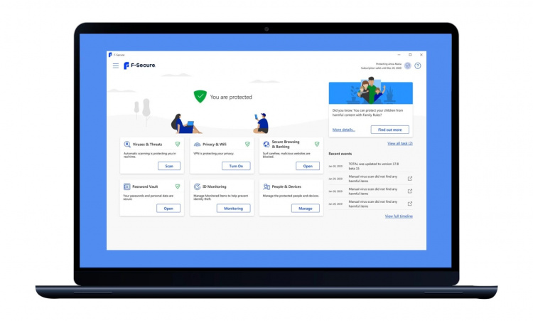 F-Secure TOTAL (SAFE+Freedome VPN) 1år 15 enh Full F-Secure TOTAL (SAFE+Freedome VPN) 1år 15 enh Full