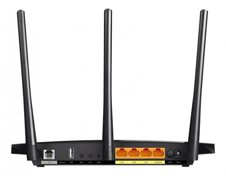 TP-Link AC1200 trådlös VDSL/ADSL modemrouter, 5GHz 867Mbps, svart TP-Link AC1200 trådlös VDSL/ADSL modemrouter, 5GHz 867Mbps, svart