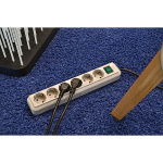 Brennenstuhl Grendosa Eco-Line 3-Way 3.00 m Vit - Jordad Kontakt TYPE F