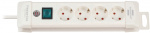Brennenstuhl Premium-Line, 4-vägs uttagslist (uttagslist med strömbrytare och 1,8 m kabel - 45° vinkel på skyddskontaktuttagen, tillverkad i Tyskland) vit TYPE F