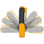 Brennenstuhl LED batteri handlampa HL DA 40 MH / robust batteri arbetslampa med strömbrytare och integrerad magnet 100 lm svart