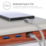 Desire2 Monitorställ Riser Universal 3x USB-A, 1x Type-C, Silver