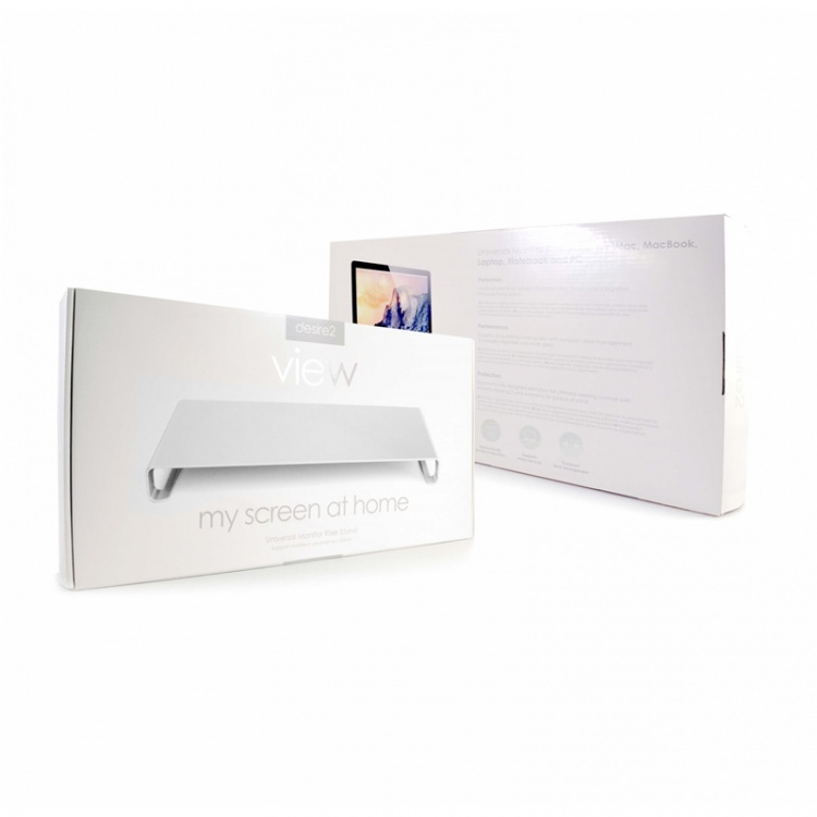 Desire2 Monitorställ Riser Universal Silver