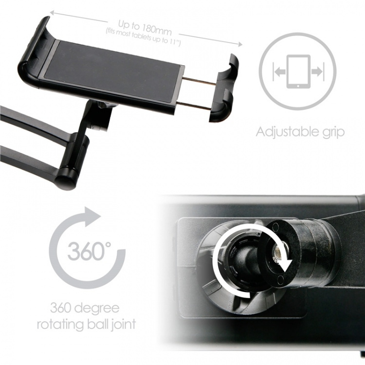 Desire2 Tablet Holder 2-in-1 Wall and Portable up to 11.0