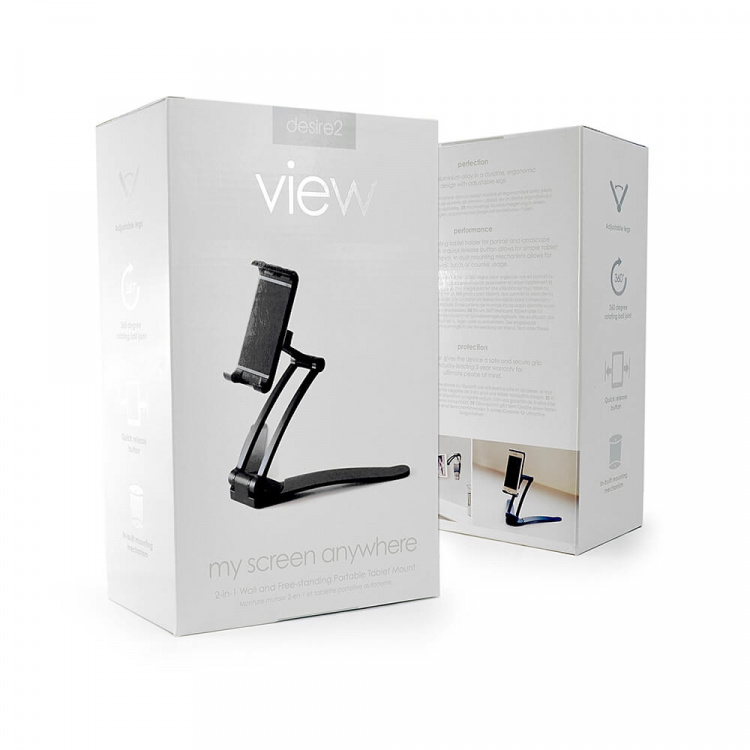 Desire2 Tablet Holder 2-in-1 Wall and Portable up to 11.0