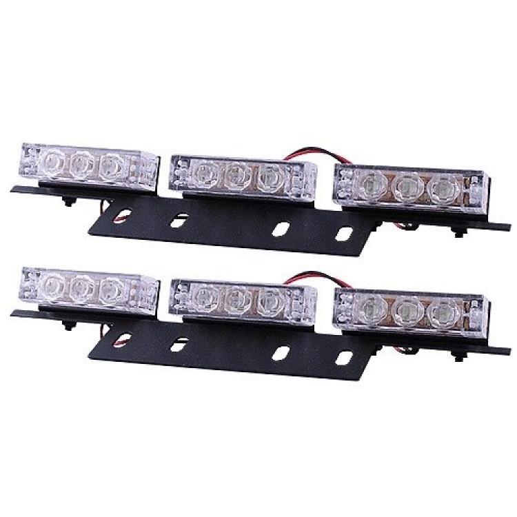 Blixtljus med 6st blixtar, Röd/Blå