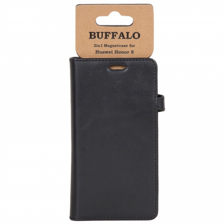 Buffalo Mobilfodral 3 Kortfack Svart - Huawei Honor 8 Buffalo Mobilfodral 3 Kortfack Svart - Huawei Honor 8