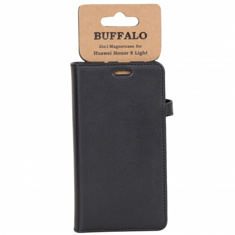 Buffalo Mobilfodral 3 Kortfack Svart - Huawei Honor 8 Lite Buffalo Mobilfodral 3 Kortfack Svart - Huawei Honor 8 Lite