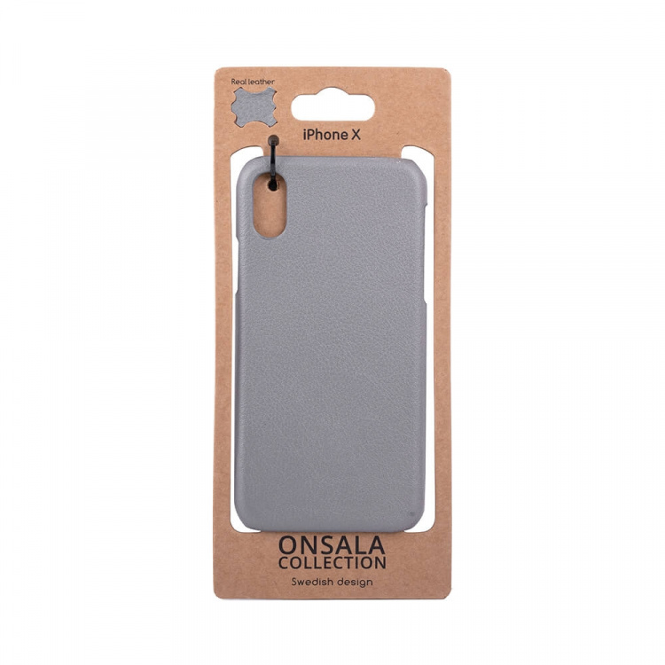 Onsala Mobilskal Skinn Grå - iPhone X / XS Onsala Mobilskal Skinn Grå - iPhone X / XS