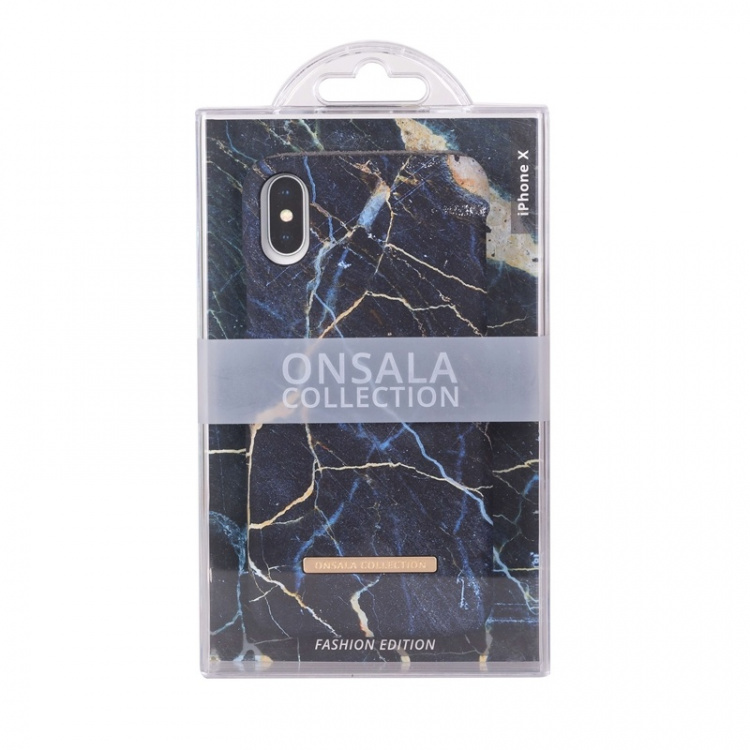 Onsala Mobilskal Soft Black Galaxy Marble - iPhone X / XS