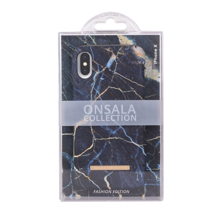 Onsala Mobilskal Soft Black Galaxy Marble - iPhone X / XS