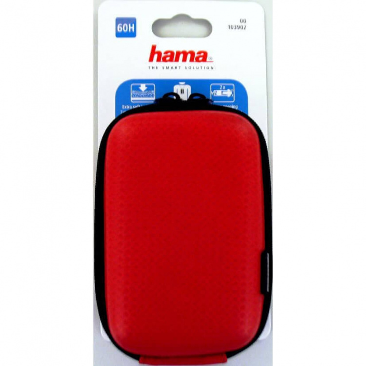 Hama Kompaktväska Hardcase 60H Carbon Style Röd Hama Kompaktväska Hardcase 60H Carbon Style Röd