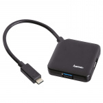 Hama USB 3.1 Hub Typ C 1:4 Svart