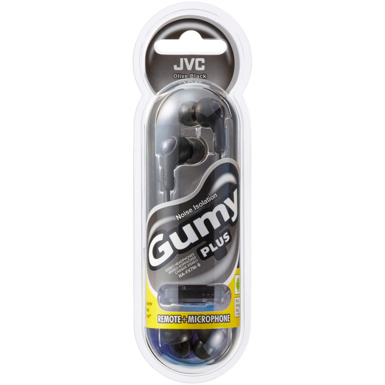 JVC Hörlur FX7M Gumy Plus In-Ear Mic Svart
