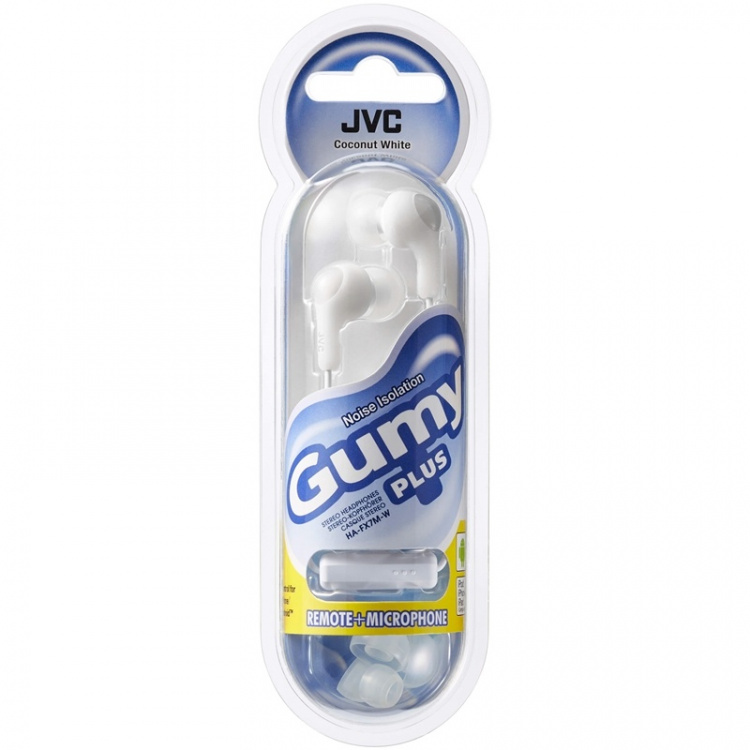 JVC Hörlur FX7M Gumy Plus In-Ear Mic Vit