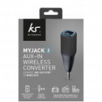 Kitsound 3,5Mm Bt Mottagare Myjack2 Trådlös Svart 10H Batteritid Mic
