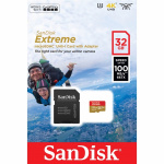 Sandisk Minneskort Microsdhc Extreme 32Gb+Adap Funkar Med Gopro Mess 100Mb/S A1