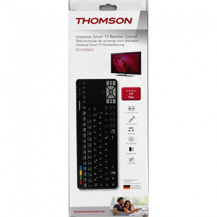 Thomson SMART TV Fjärrkontroll 4in1 LG Samt Tangentbord Nordisk Layout Thomson SMART TV Fjärrkontroll 4in1 LG Samt Tangentbord Nordisk Layout