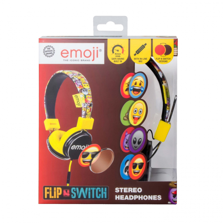 EMOJI Hörlur Flip \'N Switch Gul On Ear Universal 85dB