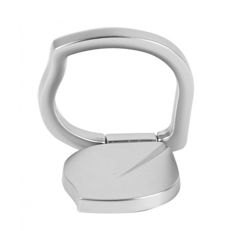 Gear Mobilring silver löv med ställfunktion