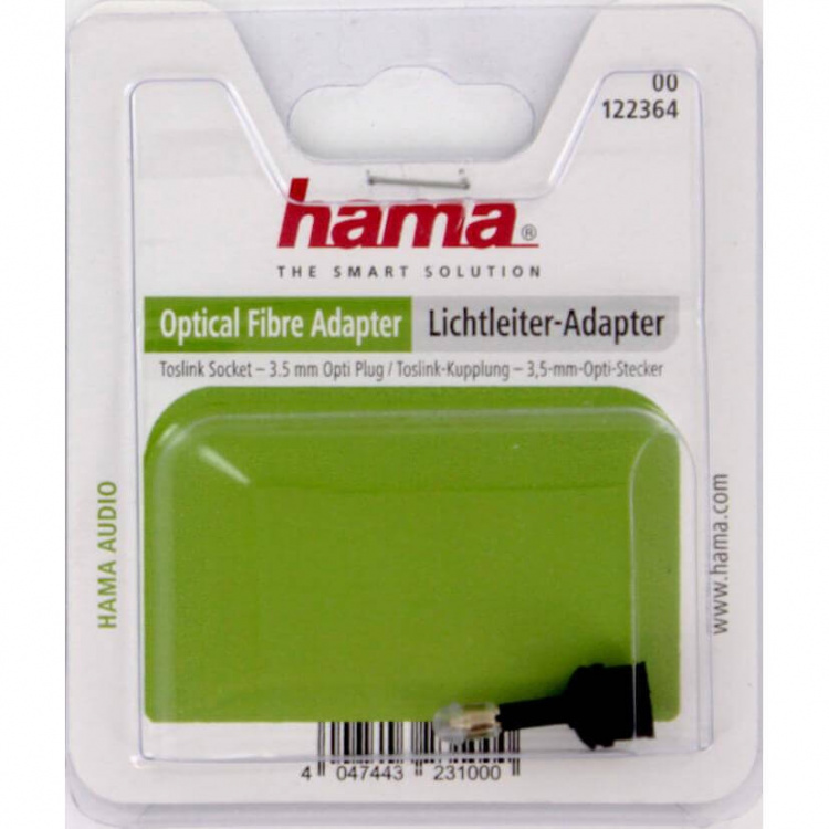 Hama Adapter ODT Toslink 3.5mm Hona-Hane Guld Svart