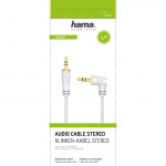 Hama Kabel Audio 3.5mm-3.5mm Vinklad Vit 2m Hama Kabel Audio 3.5mm-3.5mm Vinklad Vit 2m