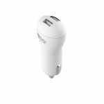 GEAR Laddare 12-24V 2xUSB 2,4A Vit MicroUSB Kabel Rund 1m GEAR Laddare 12-24V 2xUSB 2,4A Vit MicroUSB Kabel Rund 1m