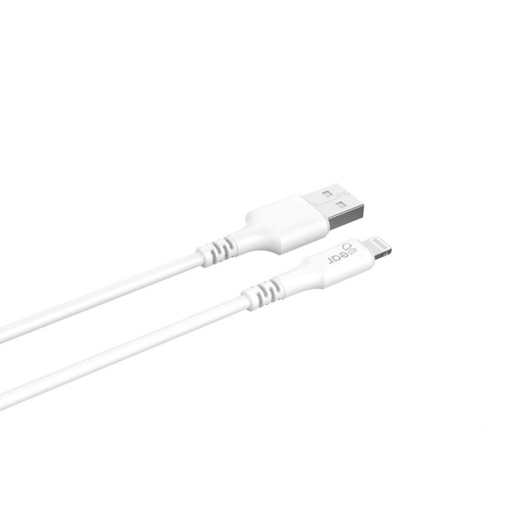 Gear Rund Laddkabel Lightning till USB-A 2m Vit MFI Gear Rund Laddkabel Lightning till USB-A 2m Vit MFI