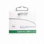 Gear Laddkabel USB-A till USB-C 2.0 1m Vit Rund Gear Laddkabel USB-A till USB-C 2.0 1m Vit Rund
